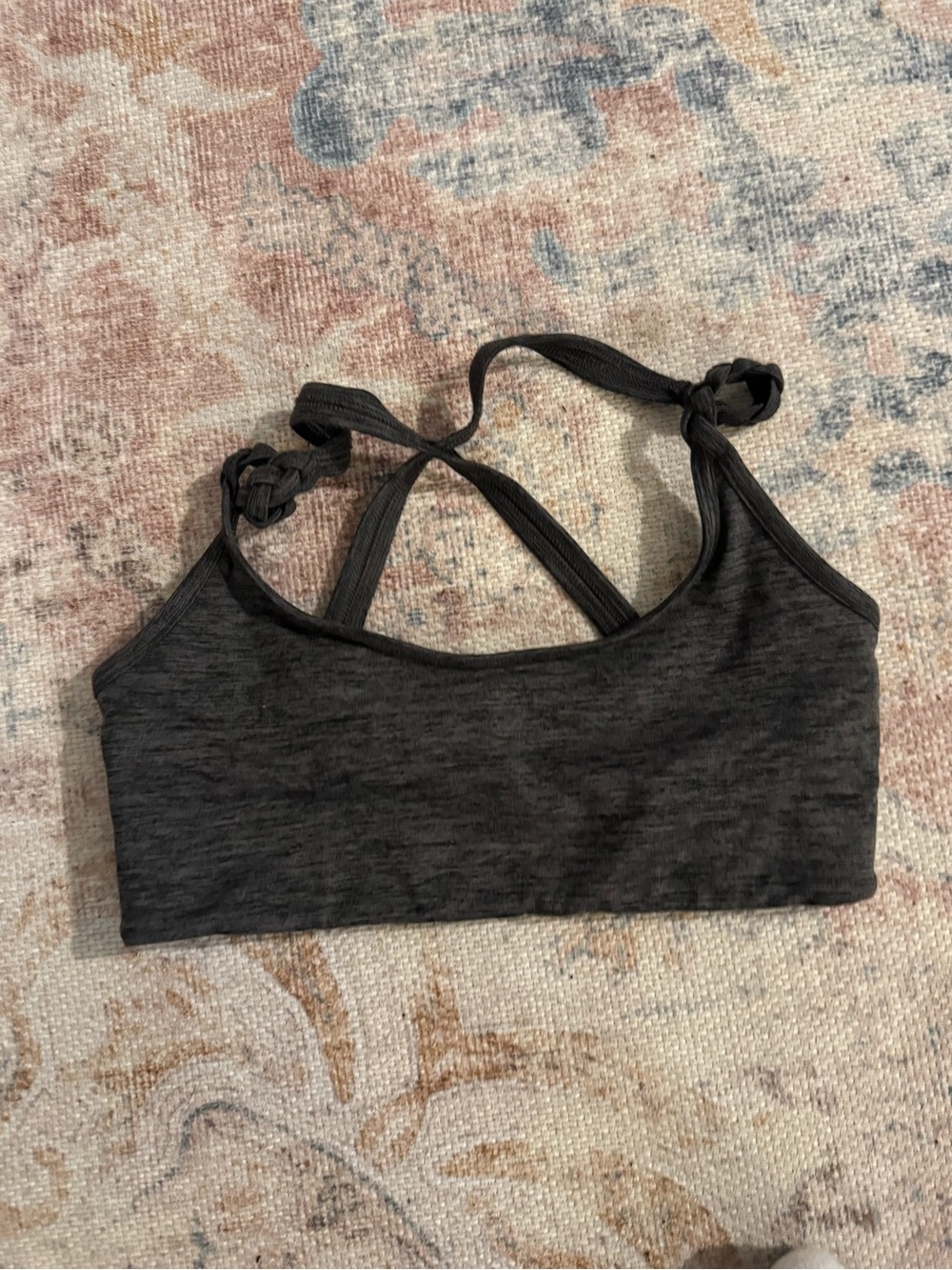 FP Movement by Free People Charcoal Grey Seamless Sports Bralette